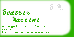 beatrix martini business card